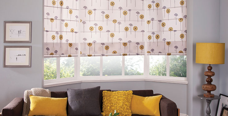Roman Blinds in Living Room